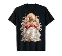 Jesus Christ Coquette Christian Easter Crown Floral Rose Bow T-Shirt