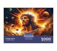 Jesus Christ Cosmic 1000pc Premium Jigsaw Puzzle Puzzle for Adults Sturdy Cardboard Couple Puzzle Partners Ultra Difficult Home Activity 70x50cm/1000pcs