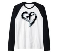 Jesus Christ Cross Bible Verse Sayings Christian Devotion Raglan Baseball Tee