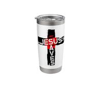 Jesus Christ Cross Bible Verse Sayings Christian Devotion Stainless Steel Insulated Tumbler