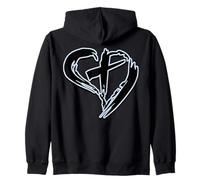 Jesus Christ Cross Bible Verse Sayings Christian Devotion Zip Hoodie