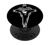 Jesus Christ Cross Crown Thorns King of Kings Crucifix PopSockets Adhesive PopGrip