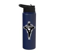 Jesus Christ Cross Crown Thorns King of Kings Crucifix Stainless Steel Insulated Water Bottle