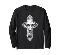 Jesus Christ Cross Of Thorns Christian Prayer Religion God Long Sleeve T-Shirt