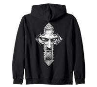 Jesus Christ Cross Of Thorns Christian Prayer Religion God Zip Hoodie