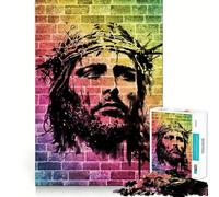 Jesus Christ Crown Agony for Adults 1000 Piece Puzzle Restful Game Tension Relief Family Bond Xmas Surprise (50x75cm)
