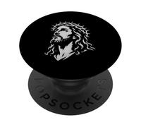 Jesus Christ Crown Of Thorns Christian Easter Icon PopSockets Adhesive PopGrip