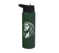 Jesus Christ Crown of Thorns Christian Easter Icon Stainless Steel Insulated Water Bottle