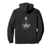 Jesus Christ Crown Of Thorns Christian Faith Backprint Pullover Hoodie
