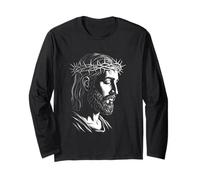 Jesus Christ Crown of Thorns Christian Faith Sacrifice Long Sleeve T-Shirt