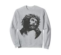 Jesus Christ Crucifix Crucified Easter Crown Thorns Catholic Sweatshirt