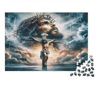 Jesus Christ Crucifixion_1 1000pc Jigsaw Puzzle Ultra Difficult Party Puzzle Game Gift Box Included Eco-friendly 52x38cm/1000pcs