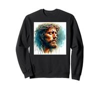 Jesus Christ deep in prayer Son of God Passion Sacrifice Sweatshirt