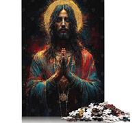 Jesus Christ Digital Art Puzzle Difficult Hard Paper Rectangular Jigsaw Puzzle for Adult Children Unique Gift 1000pcs (75x50cm)