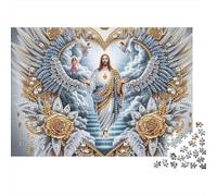 Jesus Christ Divine 1000 Pc Eco-Friendly Paper Premium Puzzle for Kids Beginners, Ultra Difficult Puzzle, After-school Activity, Puzzle 52x38cm/1000pcs