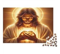 Jesus Christ Divine 1000 Piece Jigsaw Puzzle Cognitive Development Indoor Leisure Puzzle Made in UK Premium Cardboard 52x38cm/1000pcs