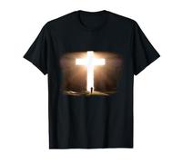 Jesus Christ Faith Cross in the Rock Christian Running Men Value Graphic T-Shirt