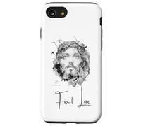 Jesus Christ "Fiat Lux" Ink Painting with Quote Case for iPhone SE (2020) / 7 / 8