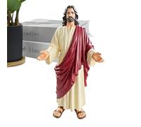 Jesus Christ Figurine - Religious Collectible Statue Sacred Decor Sculpture In 1:6 Scale With Open Arm Design, Elegant Spiritual Artwork | Home, Apartment, Office, Entryway, Desk, Office
