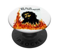 Jesus Christ Fire Metalhead TxRxP Original Sin Faith Bible PopSockets Adhesive PopGrip