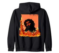 Jesus Christ Fire Pagan Code TxRxP Faith Bible God Zip Hoodie