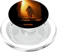 Jesus Christ Glorious Resurrection Christian Faith (Black) PopSockets PopGrip for MagSafe