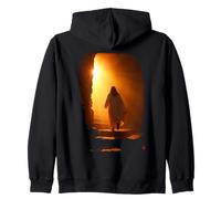 Jesus Christ Glorious Resurrection Christian Faith (Black) Zip Hoodie