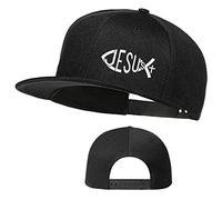 Jesus Christ Hats Mens Snapback Flat Bill Brim Hats for Men Snap Backpack Dad Life Jesus Christian Crosses Baseball Cap, Christian Fish, 1