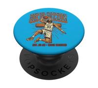 Jesus Christ He Is Rizzin Funny Basketball Christian Vintage PopSockets Adhesive PopGrip