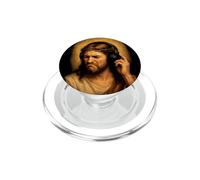 Jesus Christ Headphones Bass Face Meme Music Rock Christian PopSockets PopGrip for MagSafe