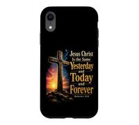 Jesus Christ Hebrews 13:8 Yesterday Today Forever Cross Case for iPhone XR