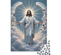 Jesus Christ in Heaven Puzzles 1000 Piece for Adults Jigsaw Puzzles Game for The Whole 70x50cm/1000pcs