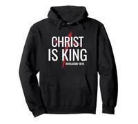 Jesus Christ is King Christian Faith Cross Religious Pullover Hoodie