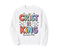 Jesus Christ Is King Christian Faith Crown Doves Stars Sweatshirt
