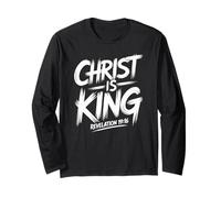 Jesus Christ is King Christian Faith Crown Holy Long Sleeve T-Shirt