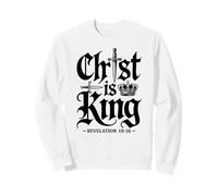 Jesus Christ Is King Christian Faith God Cross Crown Sword Sweatshirt