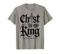 Jesus Christ is King Christian Faith God Cross Crown Sword T-Shirt