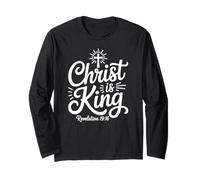 Jesus Christ is King Sun Glory Cross Christian Faith Long Sleeve T-Shirt