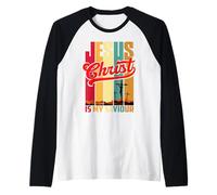 Jesus Christ is My Saviour Christians Bible Raglan Baseball Tee