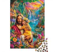 Jesus Christ Jigsaw Puzzle for Adults& Kids,1000 Pieces Challenge Toy Home Decoration for Adults& Kids Age 14 Years Up 52x38cm/1000pcs