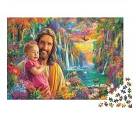 Jesus Christ Jigsaw Puzzles for Adults Kids, 1000 Pieces Puzzle Whimsical Challenge Toy 70x50cm/1000pcs