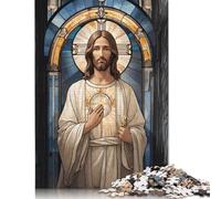 Jesus Christ Jigsaw Puzzles for Adults Kids. 1000 Pieces Whimsical Challenge Toy Educational Games Home Decoration for Educational Games 1000pcs (75x50cm)