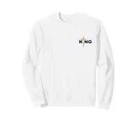 Jesus Christ King with simple Christian Cross Sweatshirt