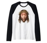 Jesus Christ Man of Sorrows Aelbert Bouts Painting 1505 Raglan Baseball Tee