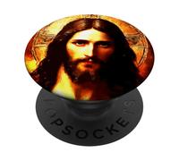 Jesus Christ Messiah Portrait Eastern Orthodox Painting PopSockets Adhesive PopGrip