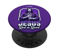 Jesus Christ My Strength God is Good Crucifix Christian PopSockets Adhesive PopGrip