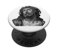 Jesus Christ Pagan Idols Faith Bible verse God PopSockets Adhesive PopGrip