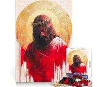 Jesus Christ Painting 1000 Piece Jigsaw Puzzle for Teenagers Sharp Logic Home Fun Family Pastime Room Accent (38x52cm)