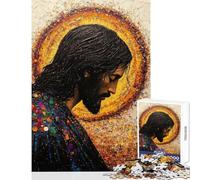 Jesus Christ Painting 1000 Piece Jigsaw Puzzles for Adults Improve Overall Mental Performance Mindful Soothing Leisure Game (38x52cm)