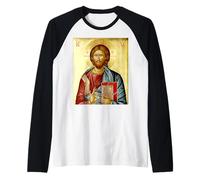 Jesus Christ Pantokrator Almighty Ruler of All Raglan Baseball Tee